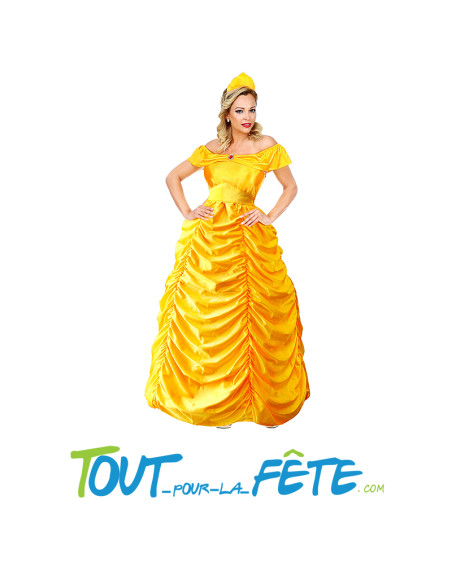 Déguisement Princesse jaune taille adulte