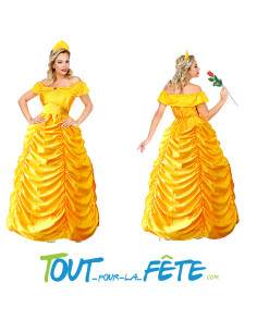 Déguisement Princesse jaune taille adulte 2