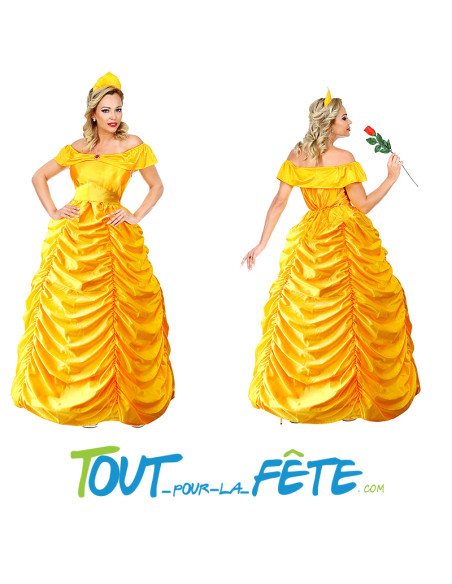 Déguisement Princesse jaune taille adulte