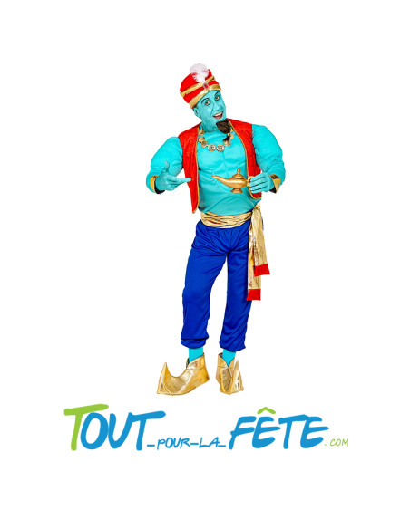Déguisement génie magique bleu Aladdin
