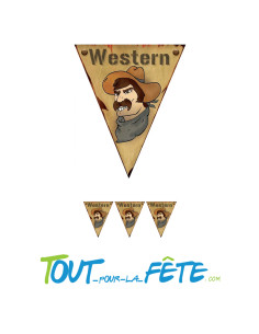 Guirlande 10 fanion western 5m 2