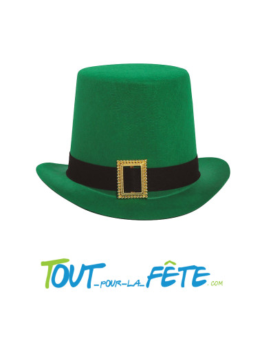 Chapeau haut de forme vert St Patrick feutrine