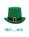 Chapeau haut de forme vert St Patrick feutrine