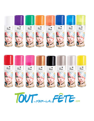 Laque cheveux de couleur ( différents coloris )