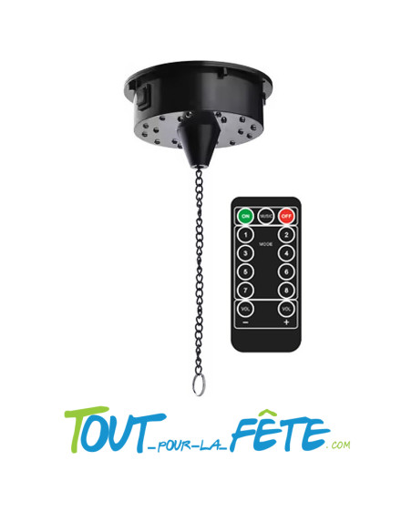 Moteur pour boule a facette avec lumière + boule disco 12cm