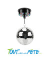 Moteur pour boule a facette avec lumière + boule disco 12cm
