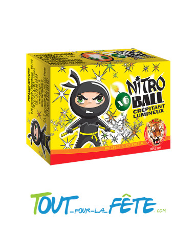 6 Boule "NITRO BALL" crépitant lumineux