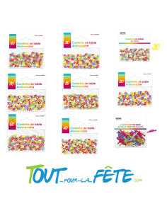 Sachet de Confettis de table âge multicolore 10g