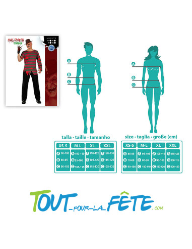 Costume Freddy les griffes de la nuit
