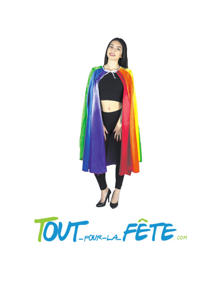 Cape multicolore ( arc en ciel ) gay pride taille M/L