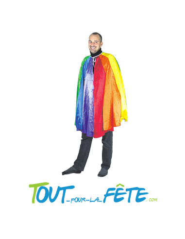 Cape multicolore ( arc en ciel ) gay pride taille M/L