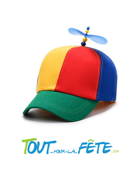 Casquette a hélice multicolore