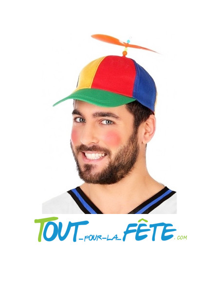 Casquette a hélice multicolore