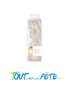 Lot de 4 bougies flottantes métallisées ( plusieurs coloris ) 2