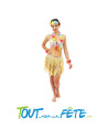 Set hawaïen multicolore ( 1 collier - 1 bandeau - 2 bracelets )