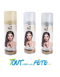 Laque cheveux paillettes ( or / argent / multicolore )