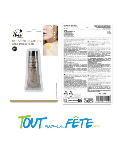 Maquillage gel scintillant paillette ( argent - or - multicolore )