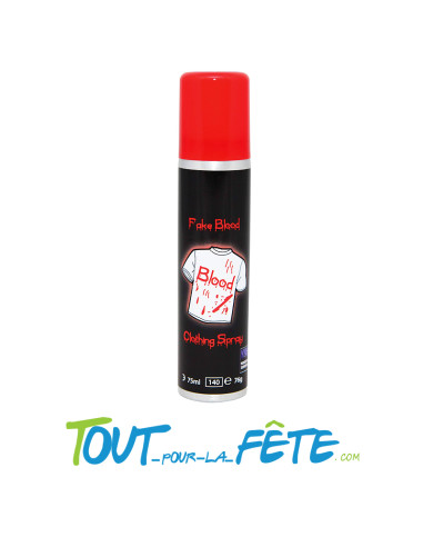 Bombe spray faux sang pour vêtements