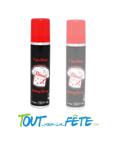 Bombe spray faux sang pour vêtements