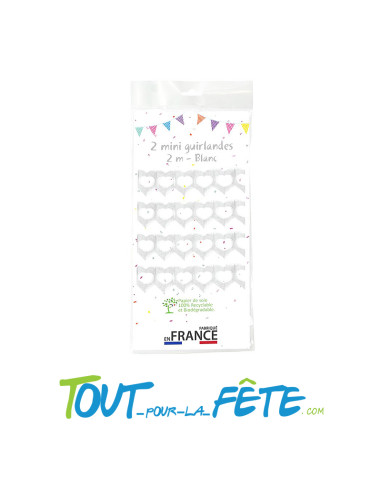 2 mini guirlandes cœurs 2m