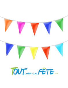 Guirlande fanions multicolores 10 m 20 fanions