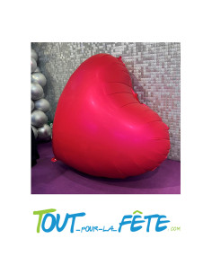Ballon géant COEUR foil rouge mat 130 x 140 cm XXXL 2