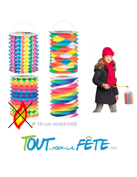 Lampion multicolore 4 modèle 16 cm