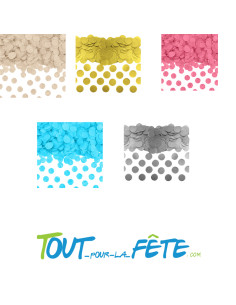 Sachet 15 g de confettis 2,5 cm papier de soie