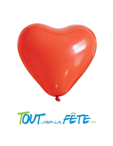 Sachet de 25 Ballons Cœur rouge 26cm