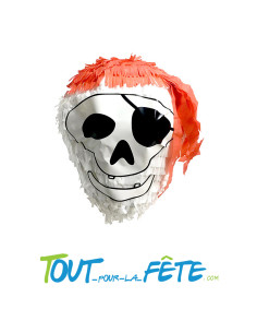 Piñata Tête de pirate a remplir 27cm x  27cm x 31cm