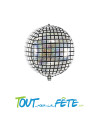 Ballon alu BOULE DISCO 3D 35 CM argent
