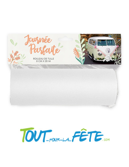 Rouleau de Tulle 15cm x 9 m (plusieurs couleurs)