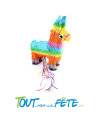 Pinata a tirer âne multicolore 45,5 x 40 x 12,5 cm