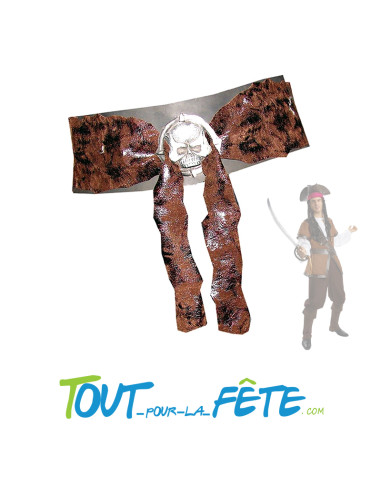 Ceinture de pirate avec crane