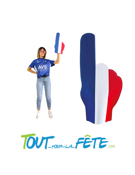 Doigt de supporter Bleu, Blanc, Rouge