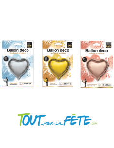 Ballon aluminium forme coeur 68cm x 64cm ( plusieurs coloris )