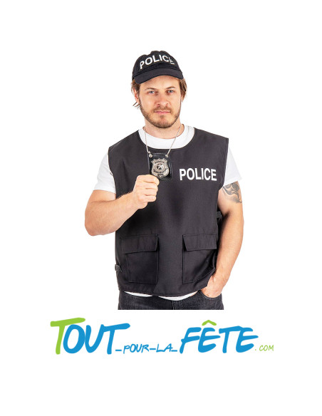 Collier badge de policier