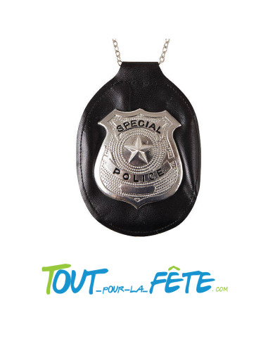 Collier badge de policier