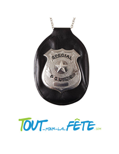 Collier badge de policier
