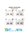 Strass autocollant pour visage ( modèle aléatoire )