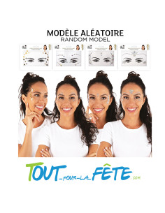 Strass autocollant pour visage ( modèle aléatoire ) 2