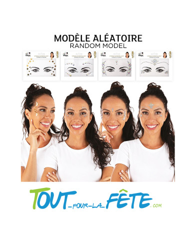 Strass autocollant pour visage ( modèle aléatoire )