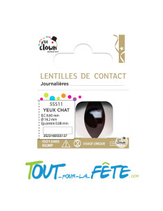 Lentilles de contact journalière yeux de chat blancs 2