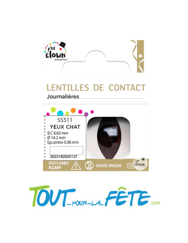 Lentilles de contact journalière yeux de chat blancs