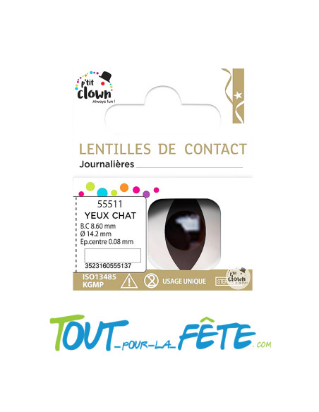 Lentilles de contact journalière yeux de chat blancs