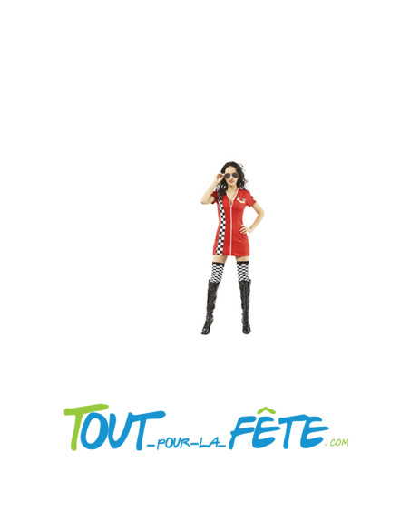 Déguisement racing girl femme taille unique