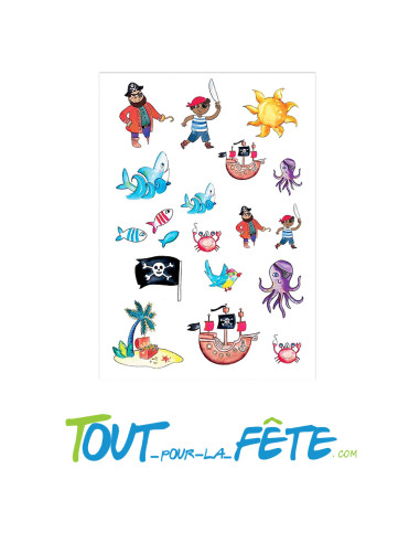 Tatouages temporaires pirates