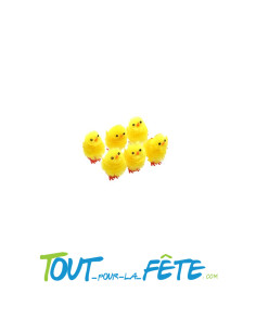 Boite 6 poussins jaunes 3,2 cm