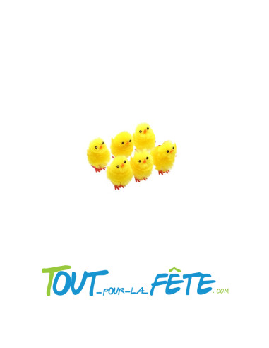 Boite 6 poussins jaunes 3,2 cm