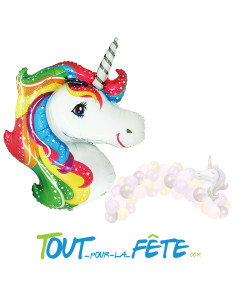 Ballon aluminium forme Licorne 101x 79 cm 2